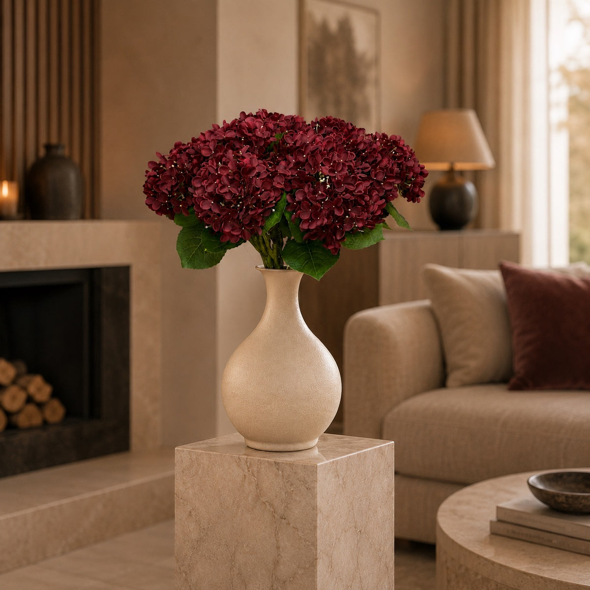 Hortensia bordeaux – 60 cm – inspiration og detaljer