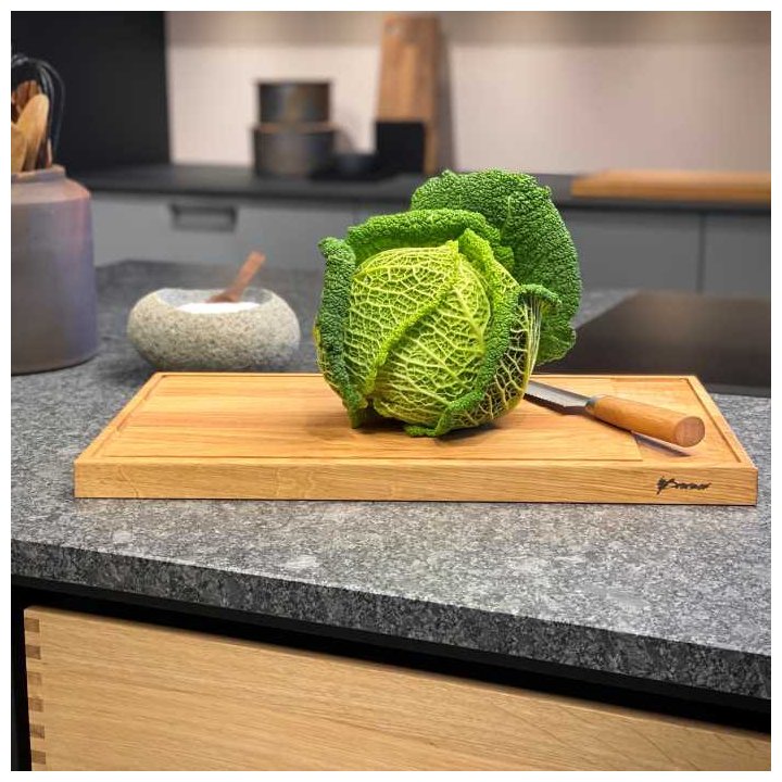 Dining skærebræt med bred saftrille – olieret eg