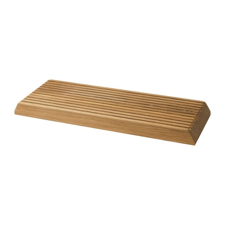 Oblong Groove huggeblok – olieret eg, 55 cm