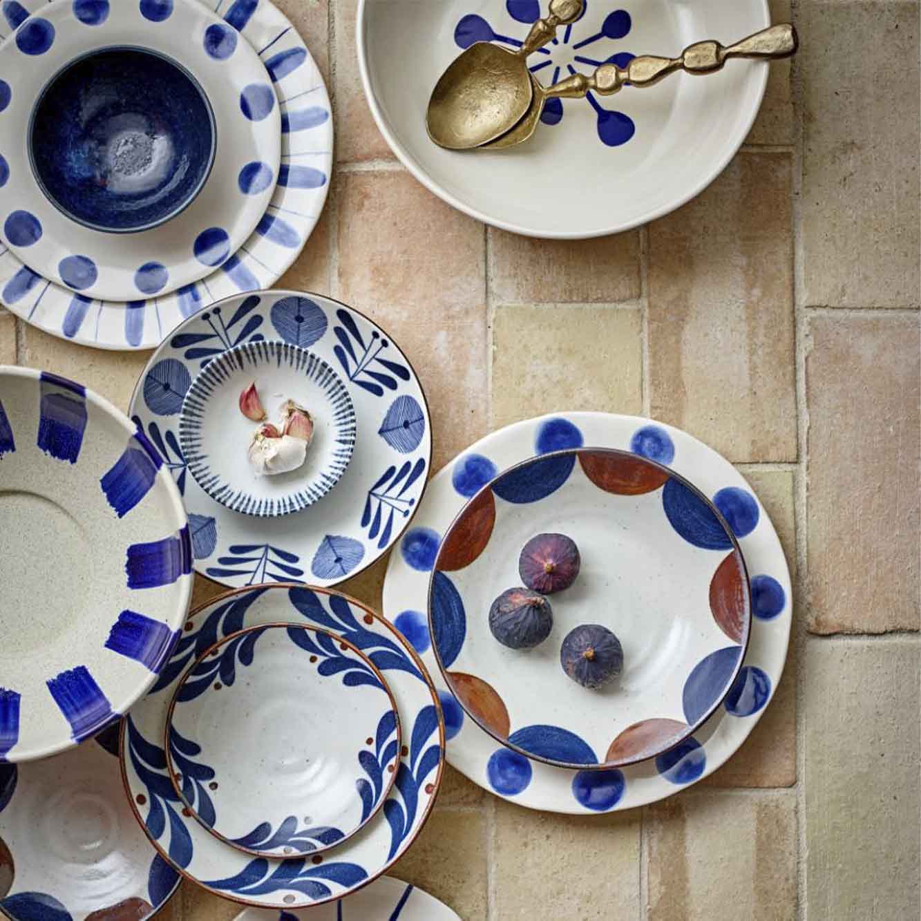 Camellia Skål, Blå, Porcelæn