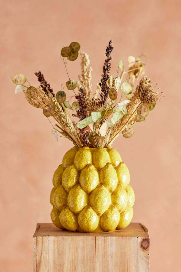 Limone Vase, Gul, Stentøj
