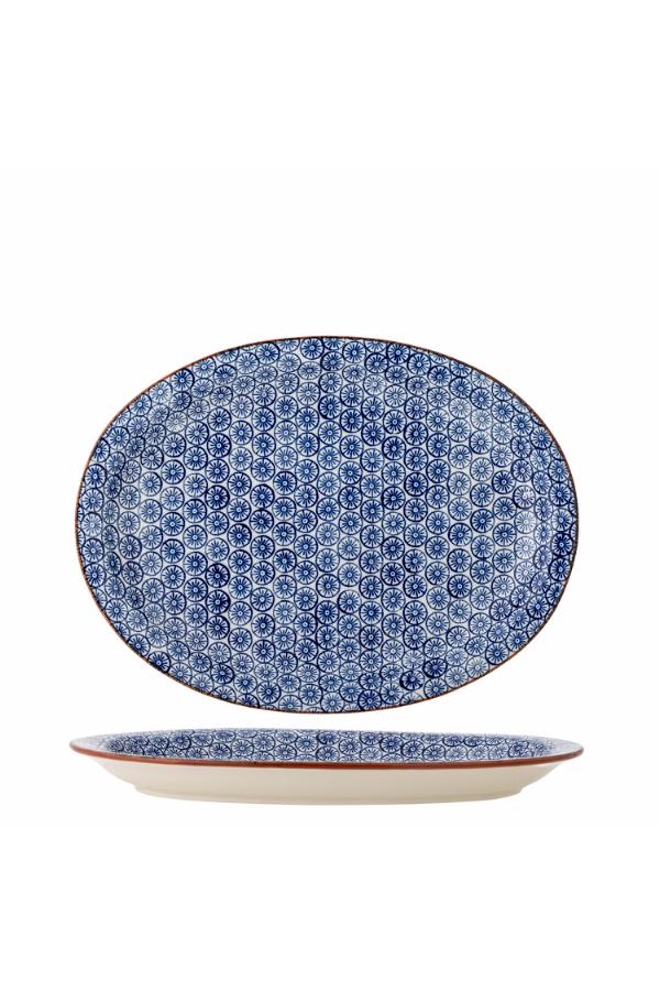 Karine Serveringsfad, Blå, Stentøj