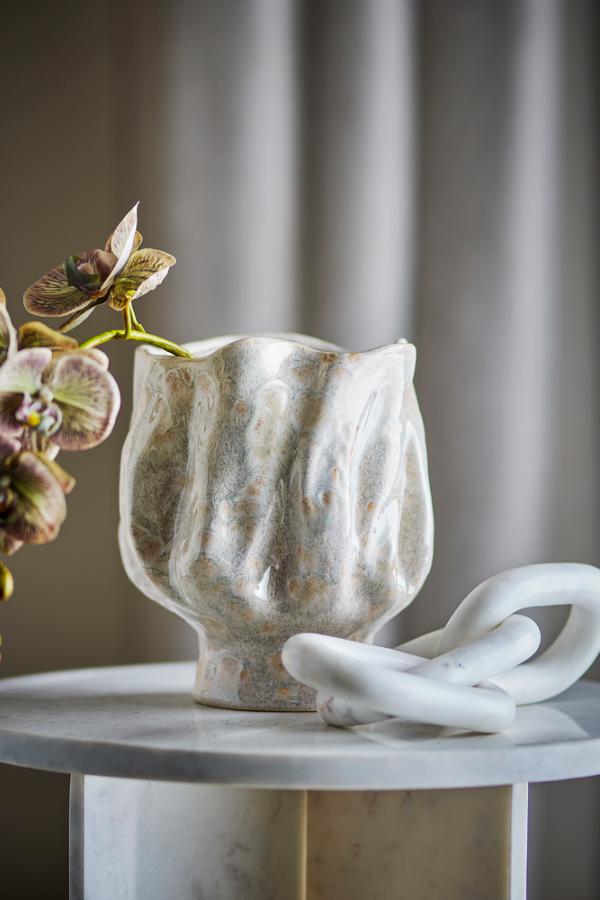 Adair Vase, Hvid, Stentøj