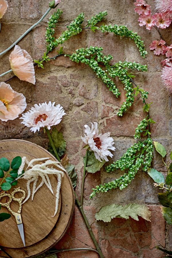 Chrysantemum Stilk, Hvid, Kunstige Blomster