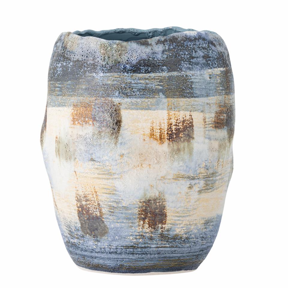 Nienna Vase, Blå, Stentøj