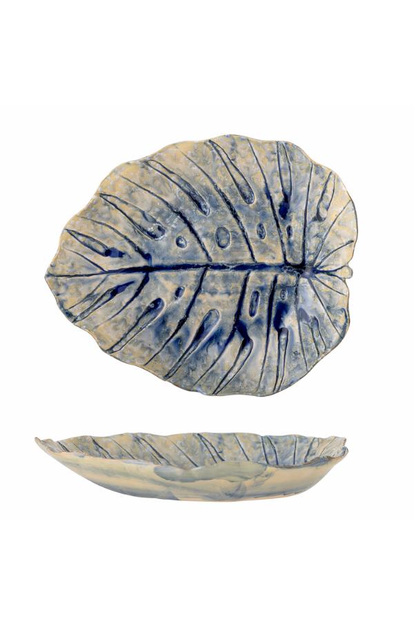 Rowan Serveringsfad – Blå Stentøj