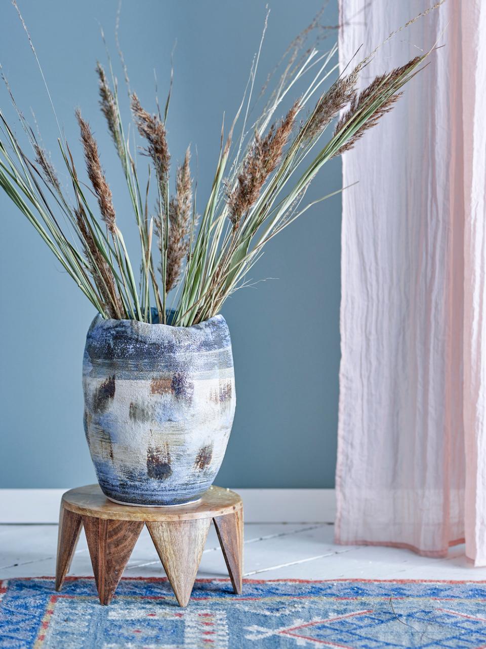 Nienna Vase, Blå, Stentøj