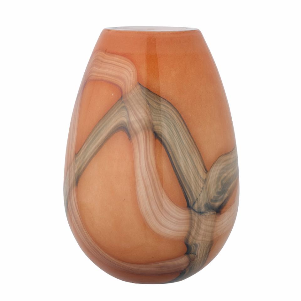 Shawl Vase, Orange, Glas