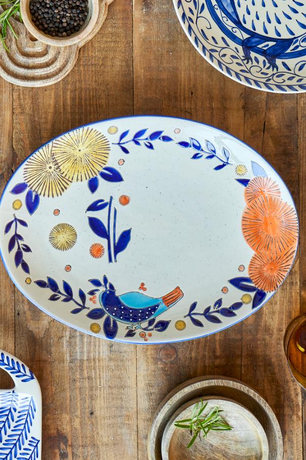 Lynna Serveringsfad, Multifarvet, Stentøj