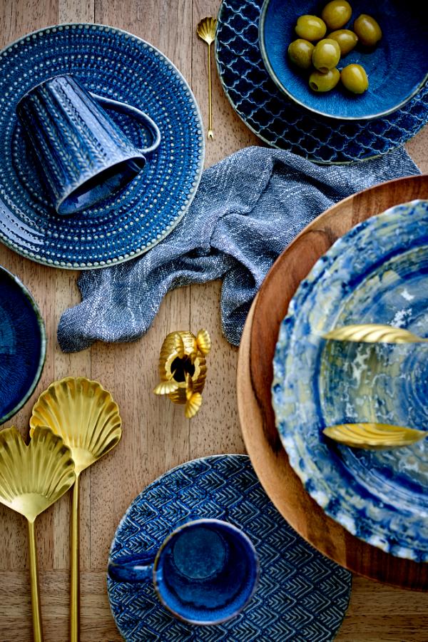 Rowan Serveringsfad, Blå, Stentøj