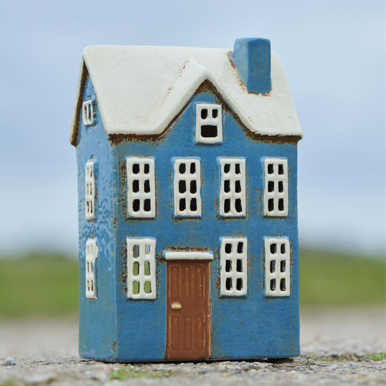 Hus t/fyrfadslys Nyhavn 1 kvist brun dør