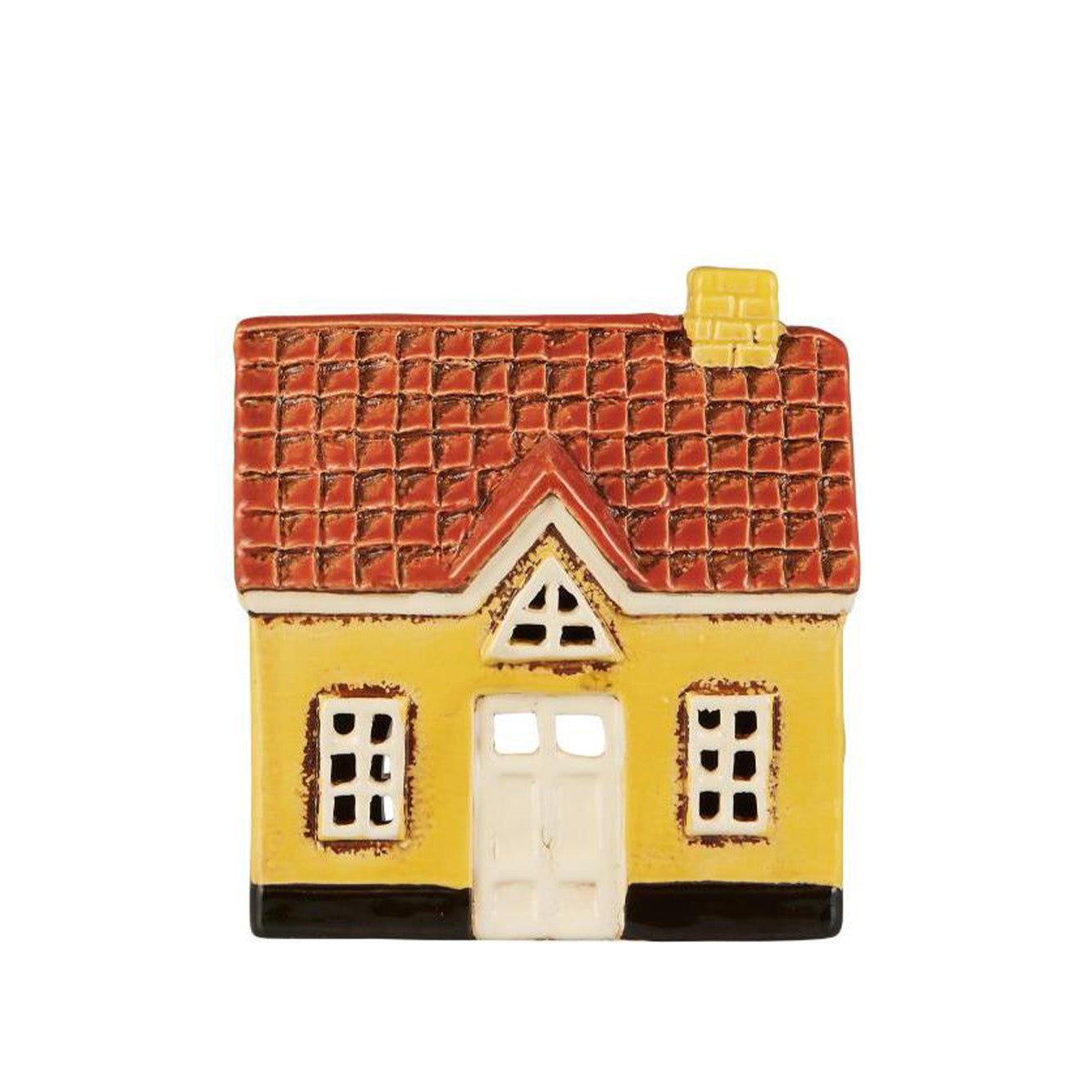 Hus t/fyrfadslys My Home Town hvid dør