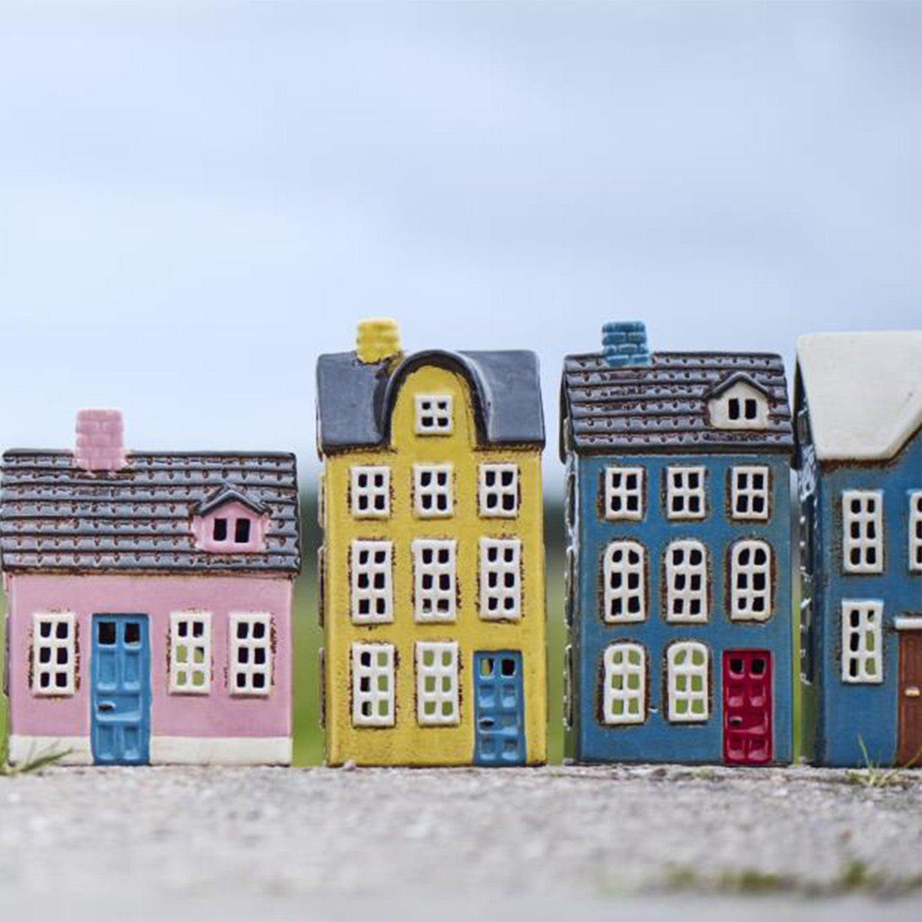 Hus t/fyrfadslys Nyhavn 1 kvist brun dør