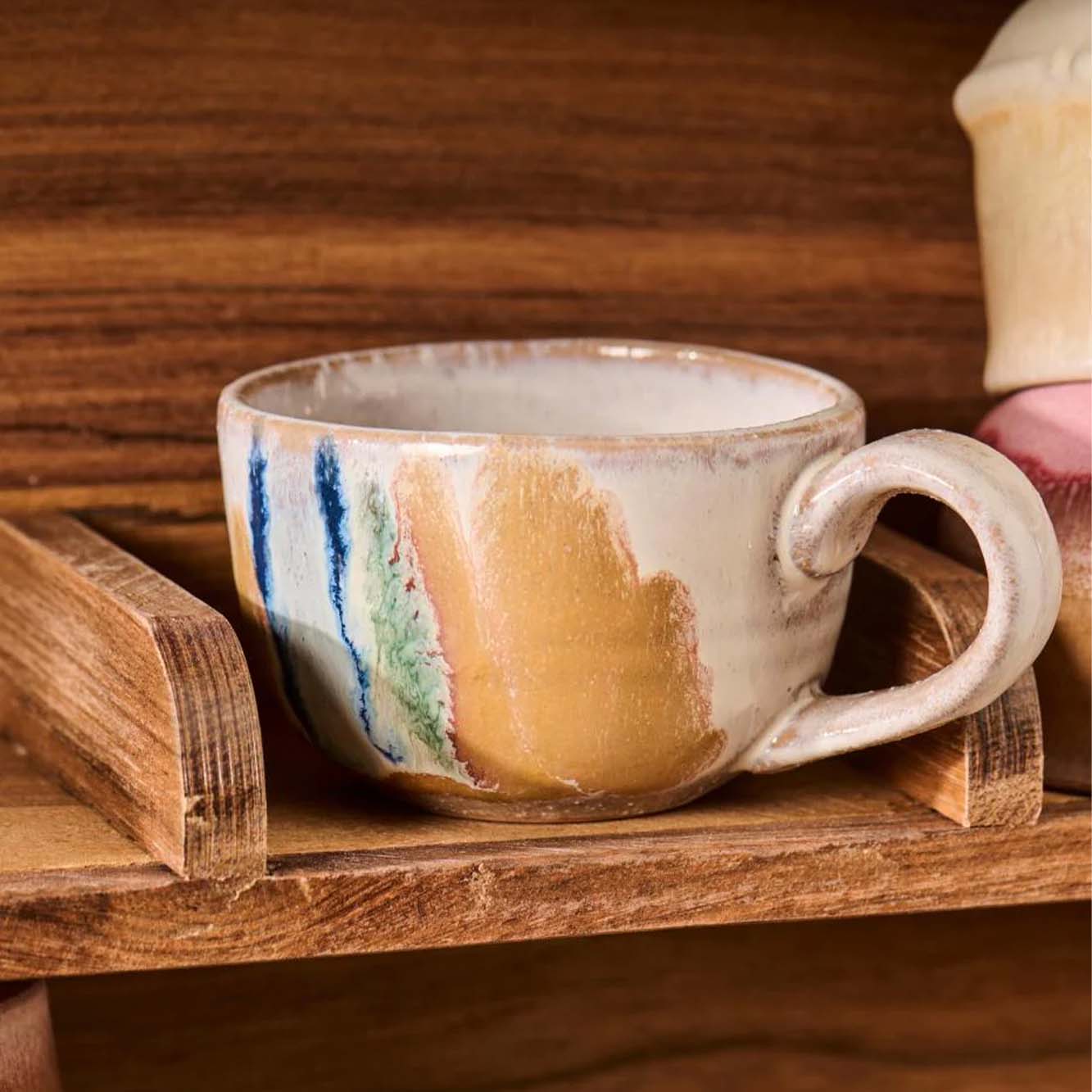 Krus m/hank Trosa blå struktur