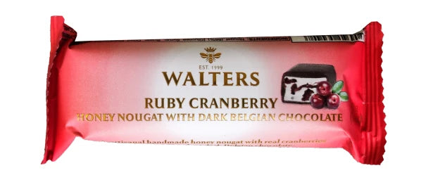 Tranebær- og mørk chokoladehonning-nougatbar 40 g