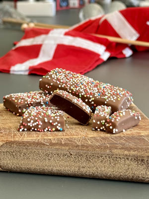 Karamel bar med romkugle