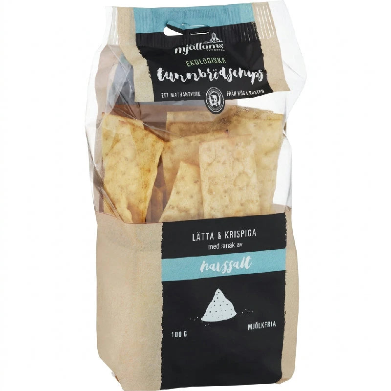 Øko tyndbrødschips havsalt