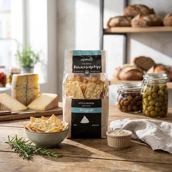 Øko tyndbrødschips havsalt