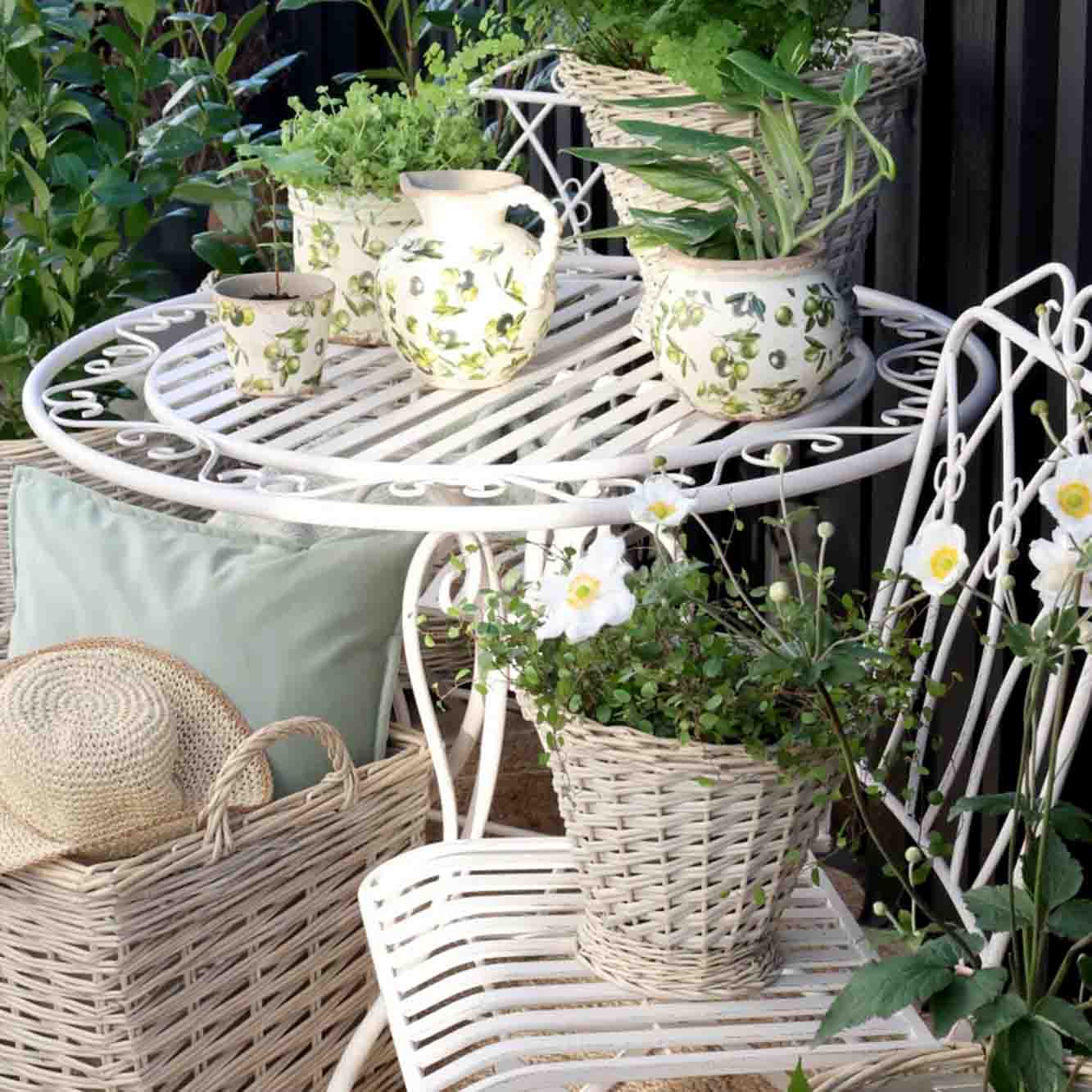 Olive Potteskjuler m. olivenmønste