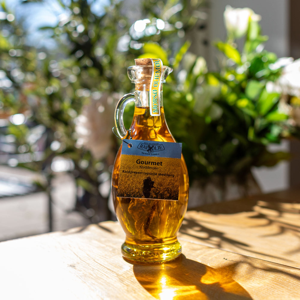Morsø Oliemølle - Koldpresset rapsolie med tang