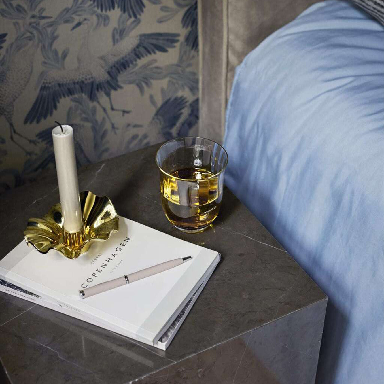 Lea lysestage - Guld