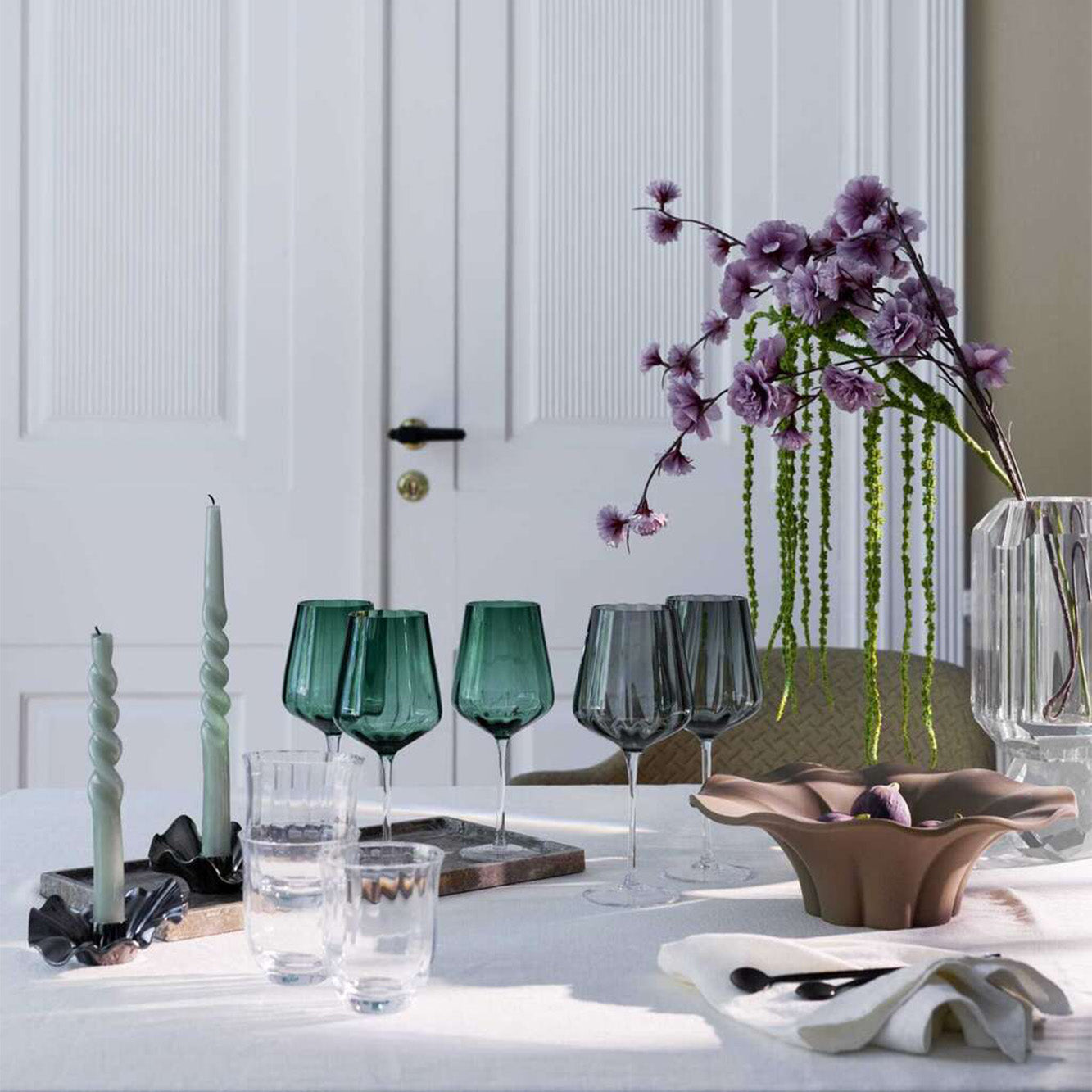 Lea lysestage - Black chrome