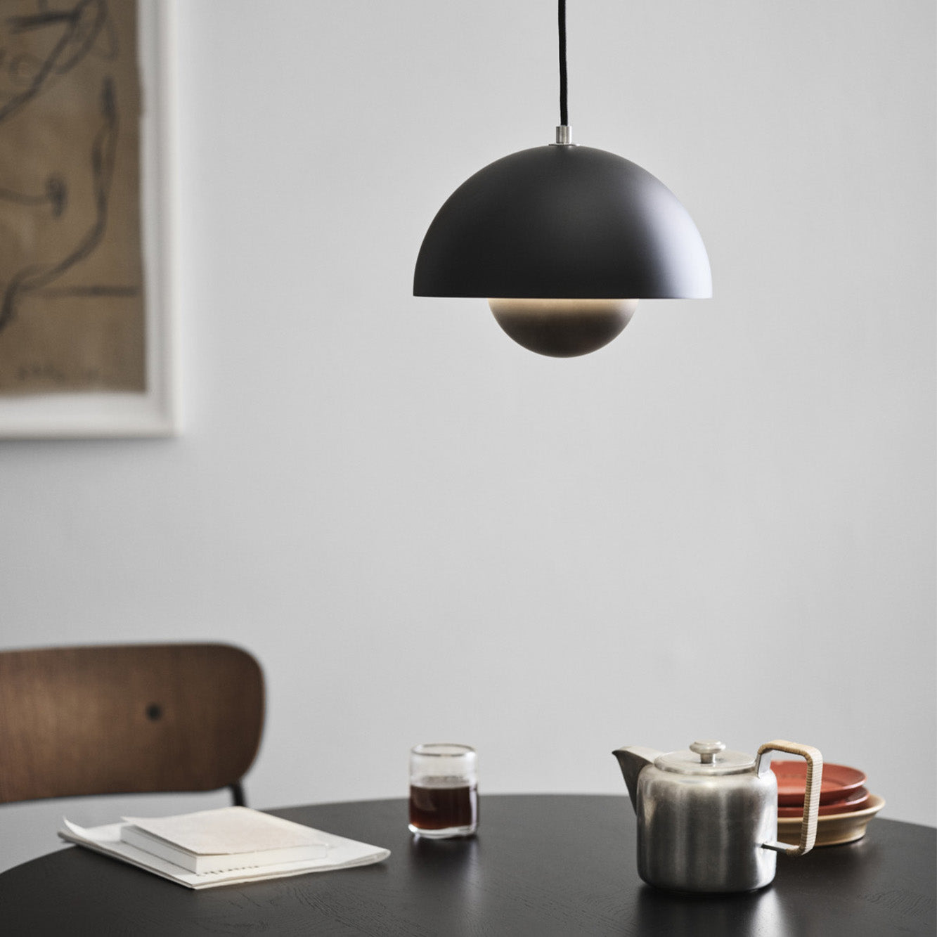 Lampe Matt black - Flowerpot VP1