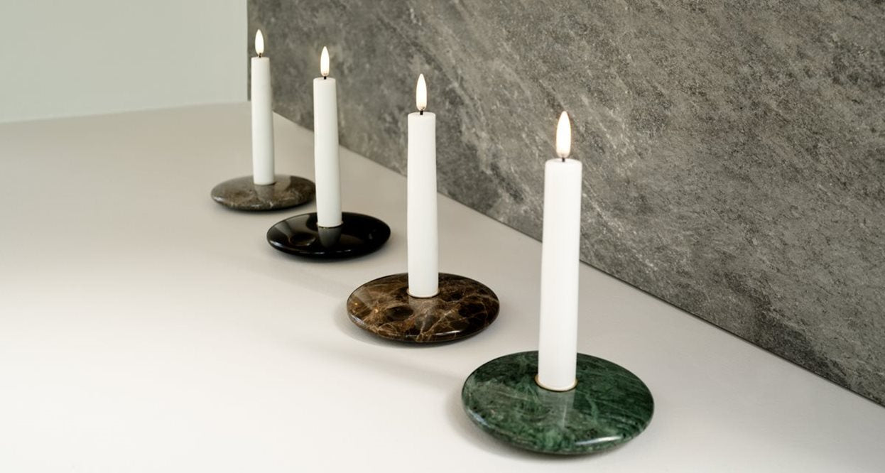 Uyuni - Taper candle, Nordic white, Smooth, 2-pack, 2,3x15 cm
