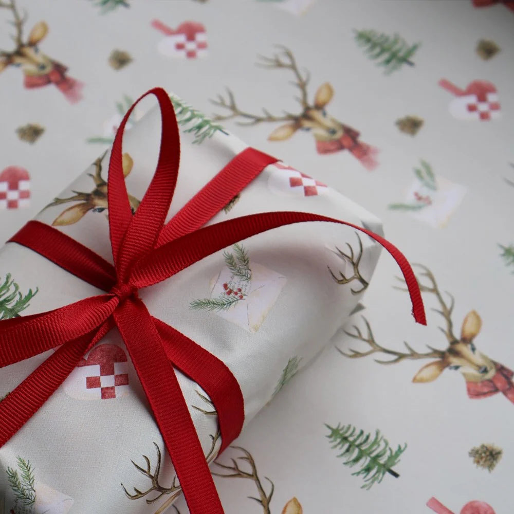 Gavepapir, 5 m, Deer