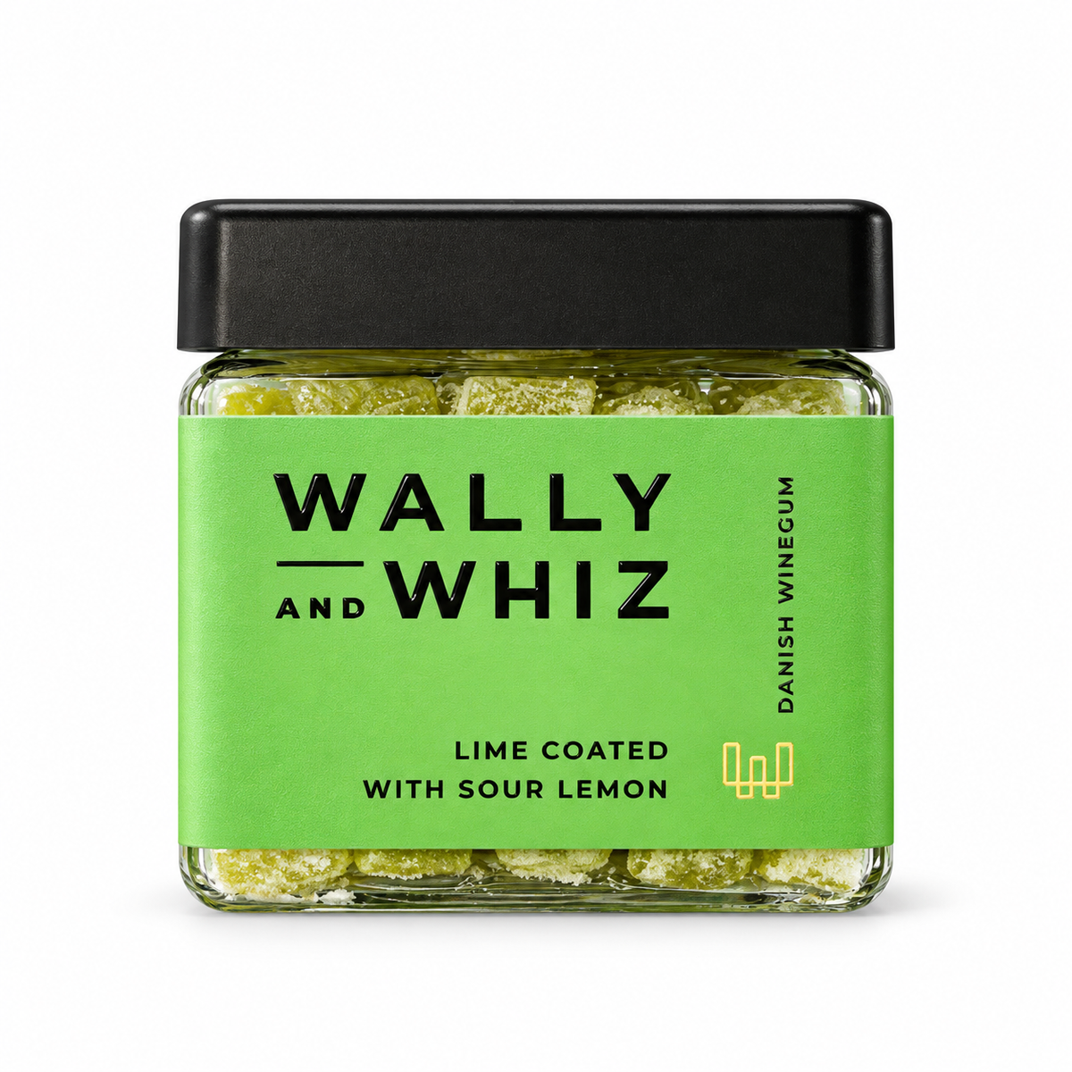 Lime med sur citron – 135 g – Wally and Whiz på hvid baggrund