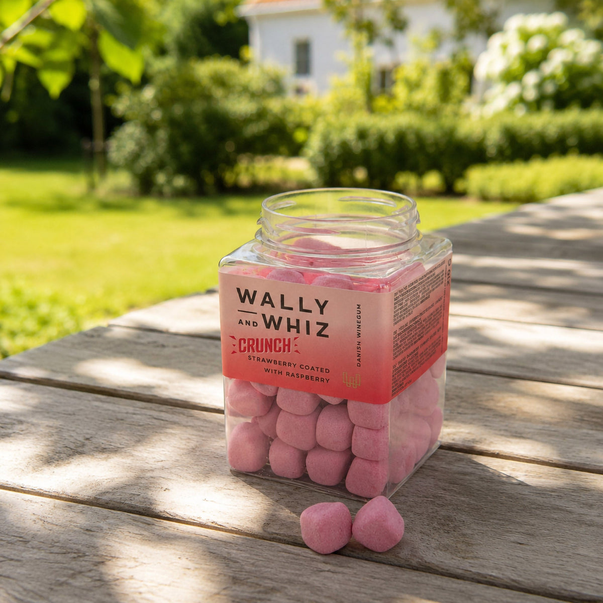 Jordbær med hindbær Crunch – 210 g – Wally and Whiz