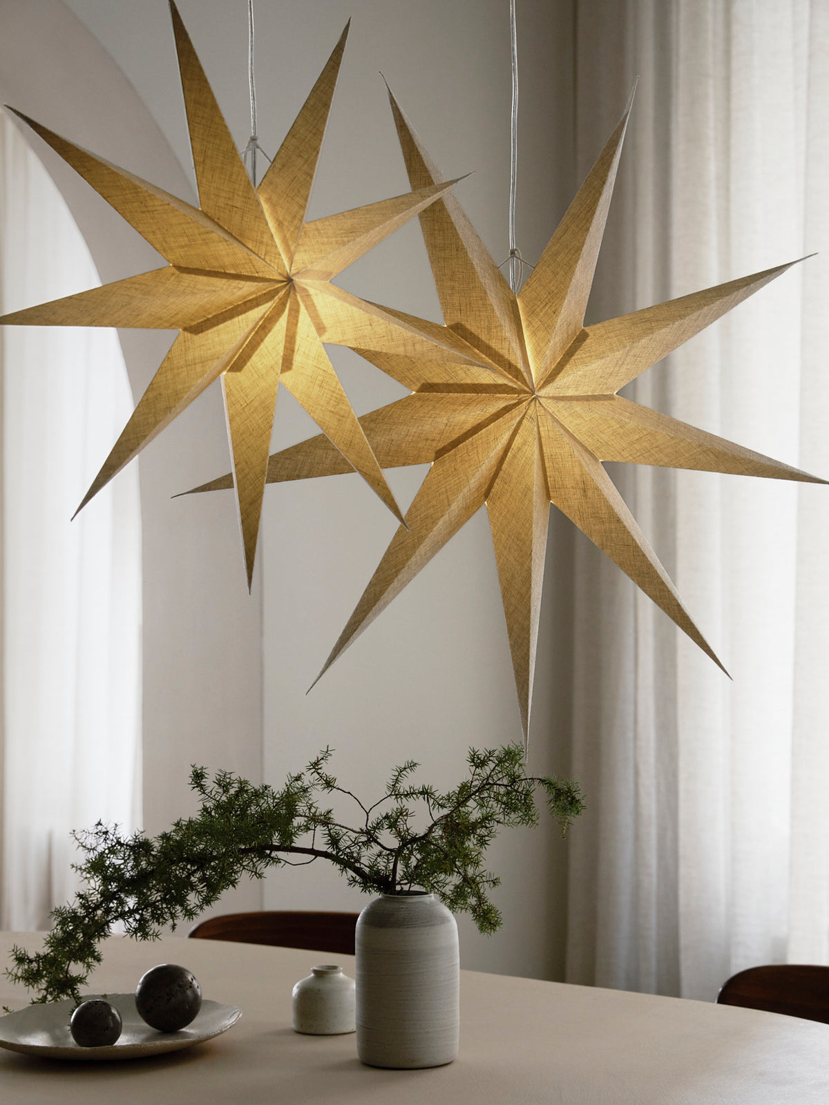 Lina julestjerne – natur, 60 cm – billede 1