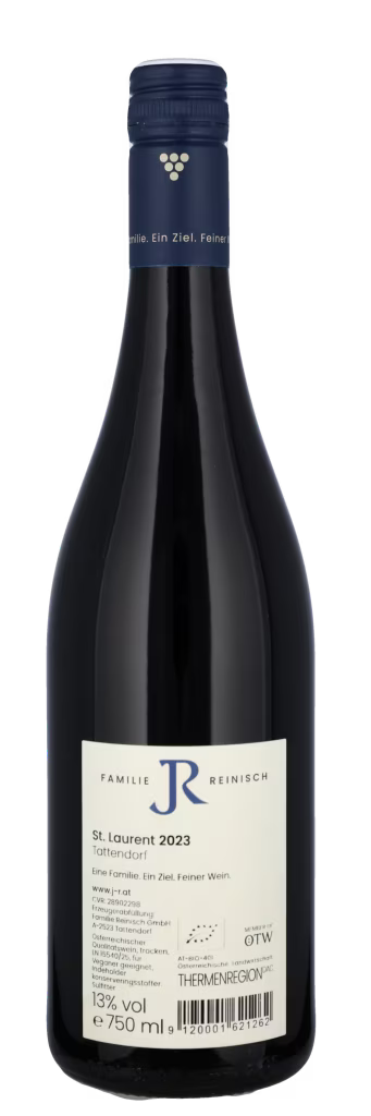 St. Laurent ØKO 2023 – Familie Reinisch – 75 cl – bagside