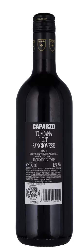 Toscana Rosso Sangiovese 2024 – Caparzo – 75 cl – bagside