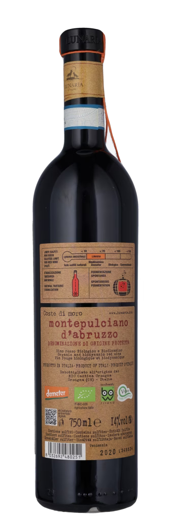 Coste di Moro BIO 2020 – Cantina Orsogna – 75 cl – bagside