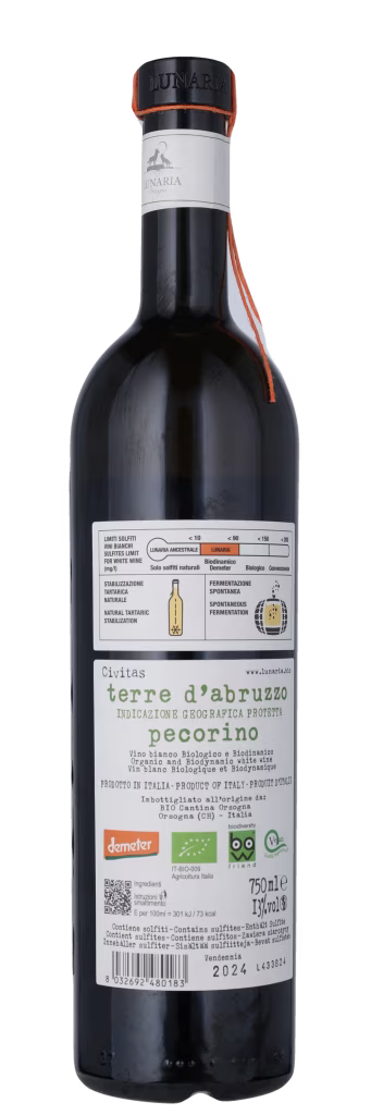 Civitas Pecorino BIO 2024 – Cantina Orsogna – 75 cl – bagside