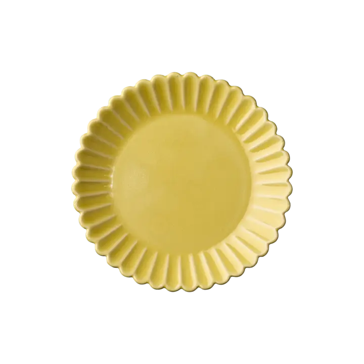 HULDA Tallerken, Gul 19cm