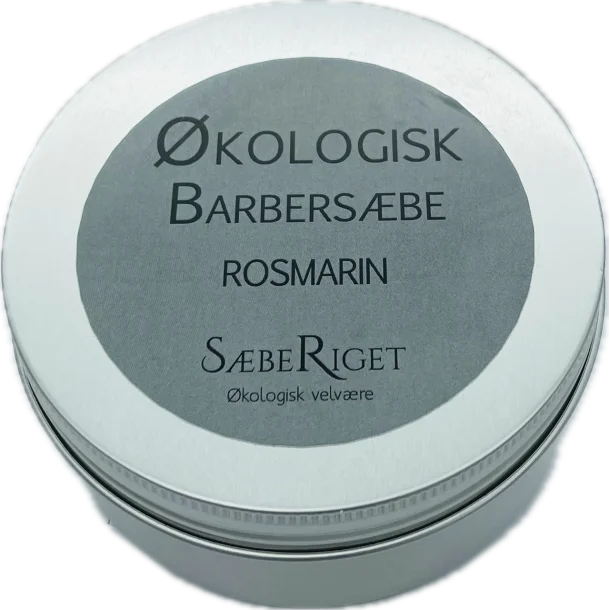 Økologisk fast barbersæbe rosmarin - 100 gram