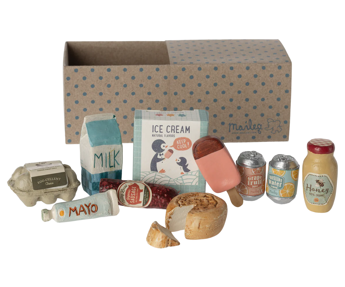 Miniature købmandssæt