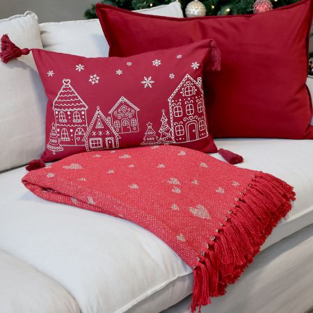 Aix Plaid af overskudsgarn m. hjerter