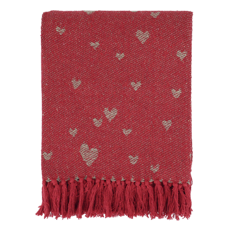 Aix Plaid af overskudsgarn m. hjerter