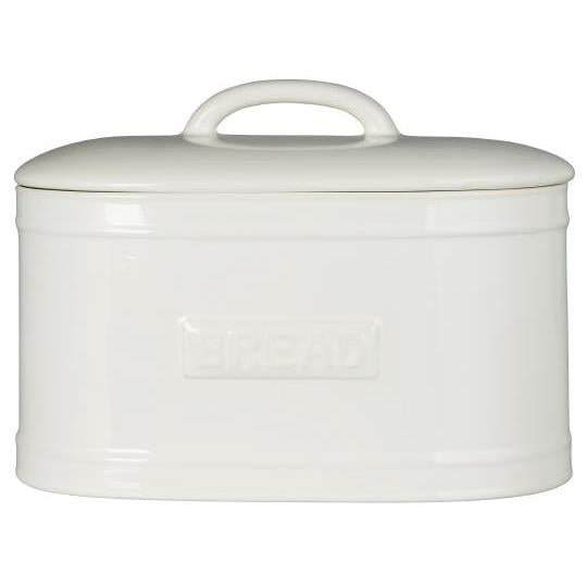 Brødboks oval hvid