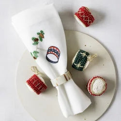 6 stk. juleservietter med klassiske motiver