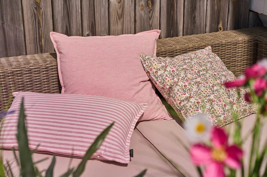 Pude m/fyld strib 35x55cm bomuld