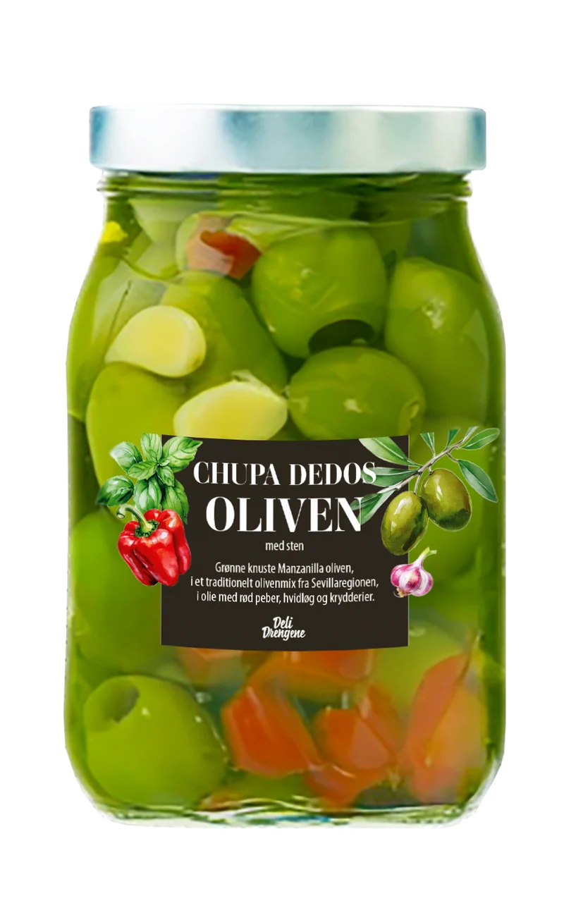 Hojiblanca Oliven Krydrede 'chupadedos' m. sten