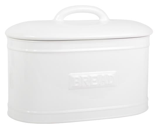 Brødboks oval hvid