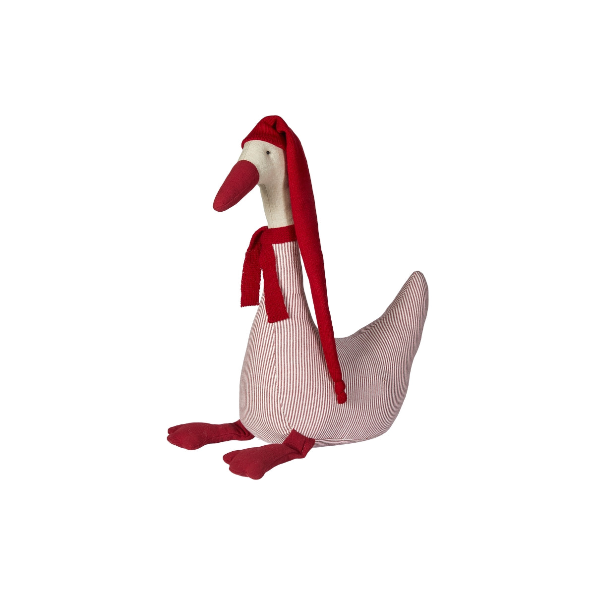 Gytha m/tørklæde H43cm Rødstribet