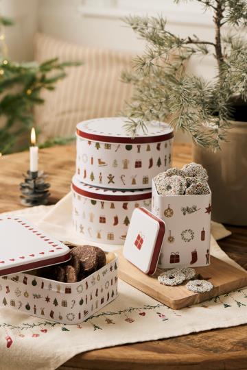 Dåse m/juleikoner My Nostalgic Christmas firkantet