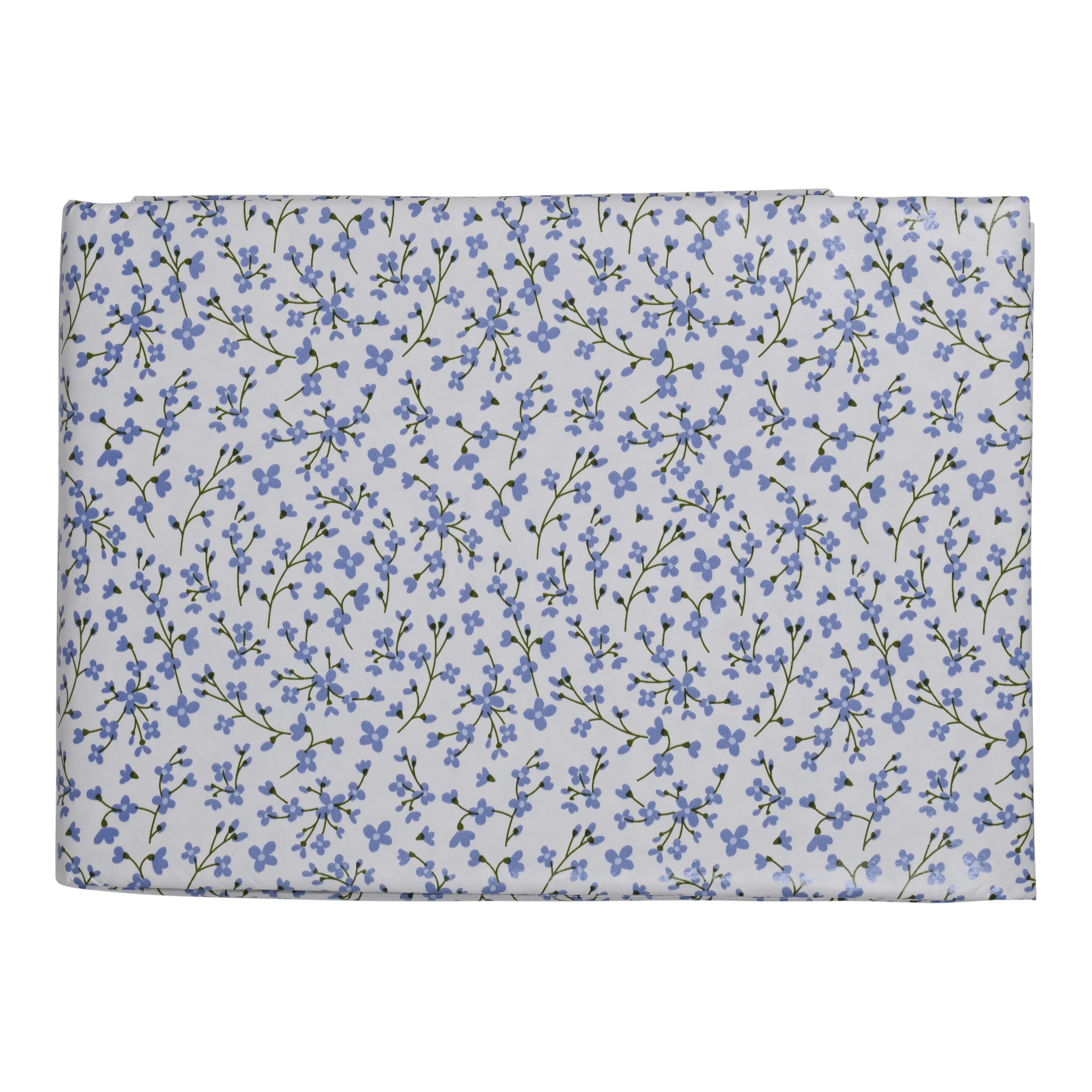 Voksdug, blå blomster