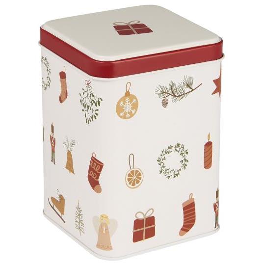 Dåse m/juleikoner My Nostalgic Christmas firkantet